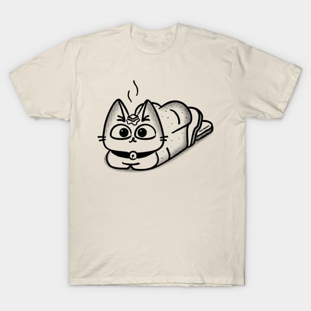 Cozy Cat Loaf T-Shirt by plattercats